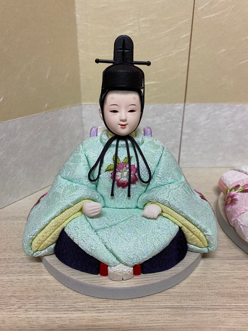 東京久月　木目込人形　ほのか　親王飾り・頭：杉田明十志　原作・木目込：新井久夫