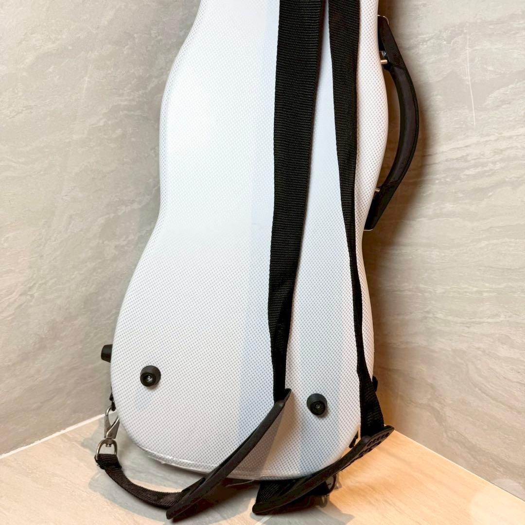 4/4用　バイオリンケース カーボン製　ハードケース　ホワイト　白