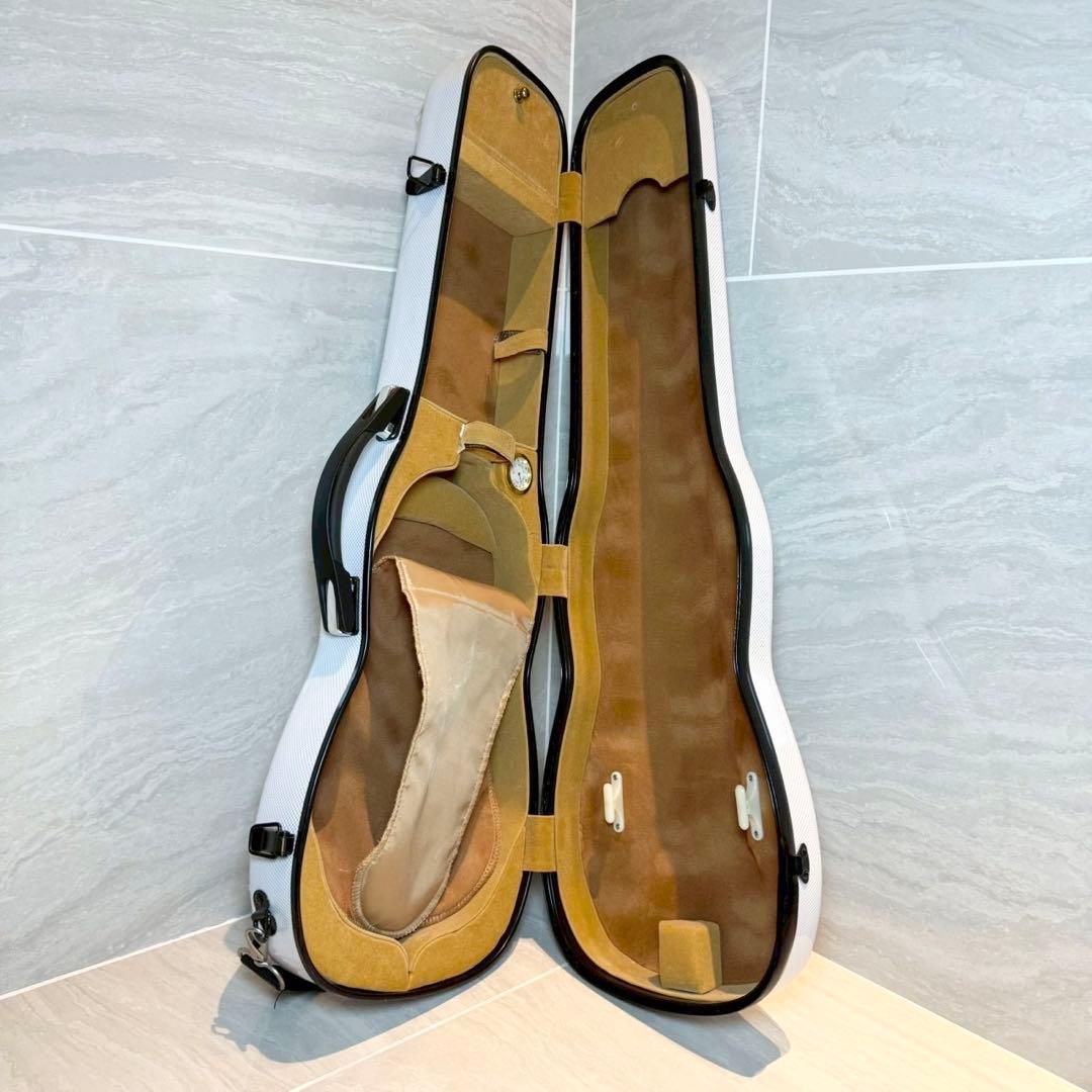 4/4用　バイオリンケース カーボン製　ハードケース　ホワイト　白