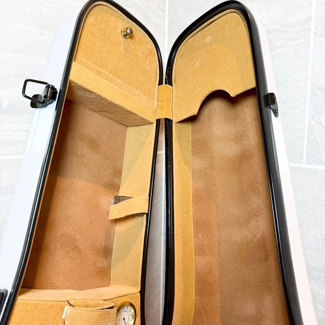 4/4用　バイオリンケース カーボン製　ハードケース　ホワイト　白