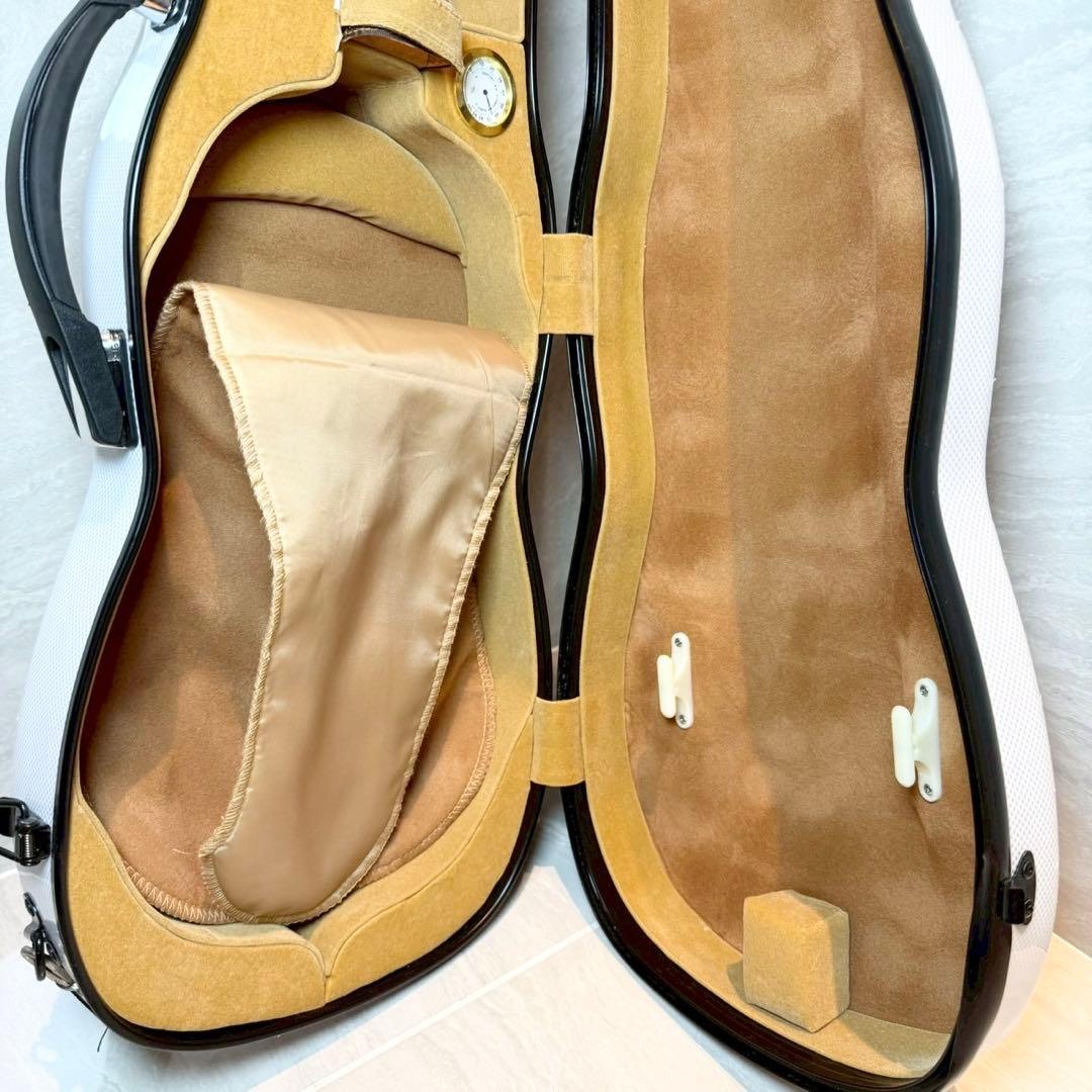 4/4用　バイオリンケース カーボン製　ハードケース　ホワイト　白