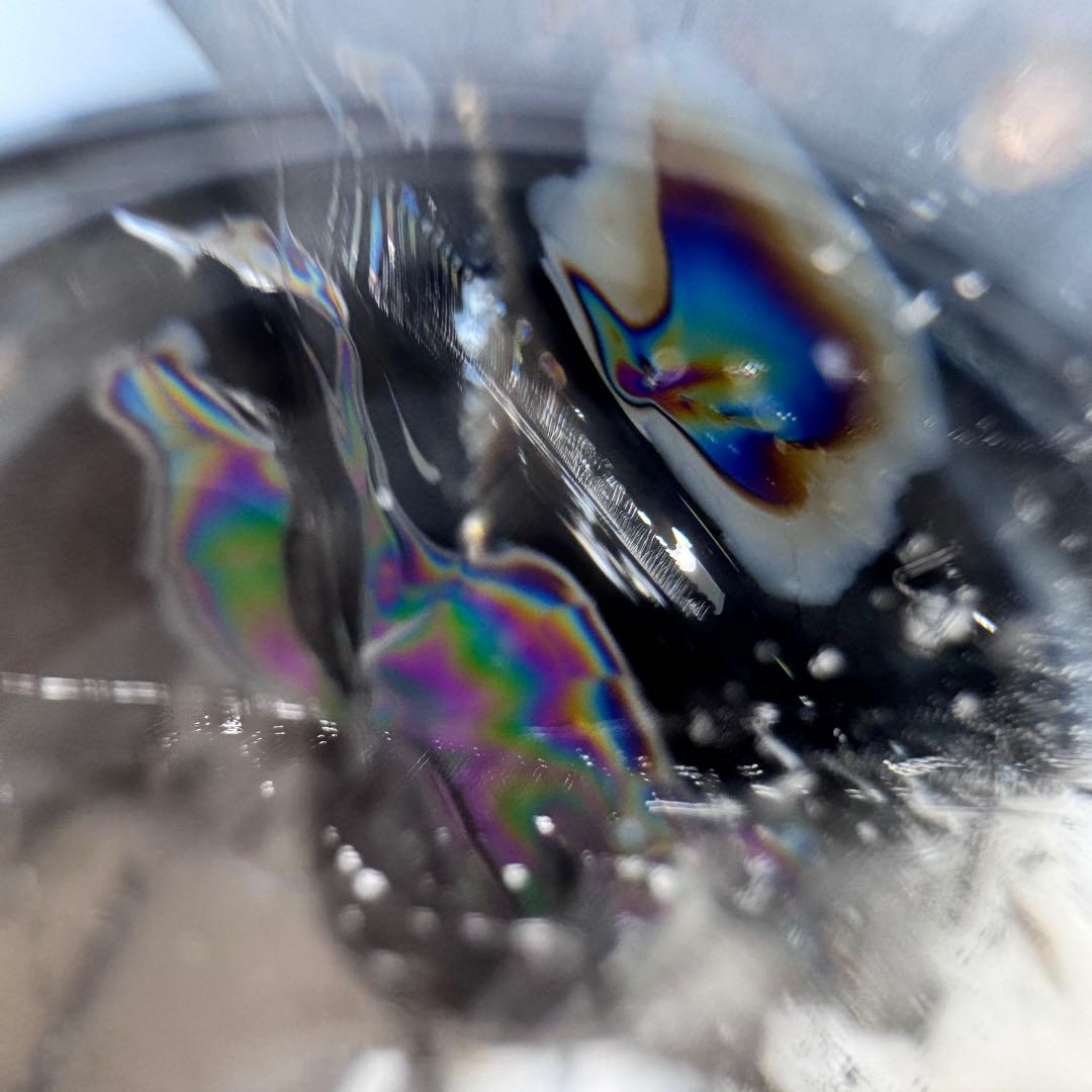 M-40カルサイトイン 淡色スモーキークォーツ 丸玉 スフィア 天然石 景観系