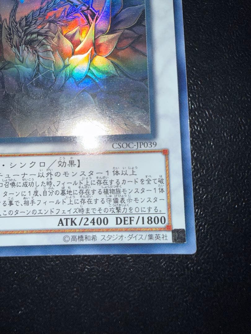 遊戯王　ブラックローズドラゴン　ホログラフィック　ホロ