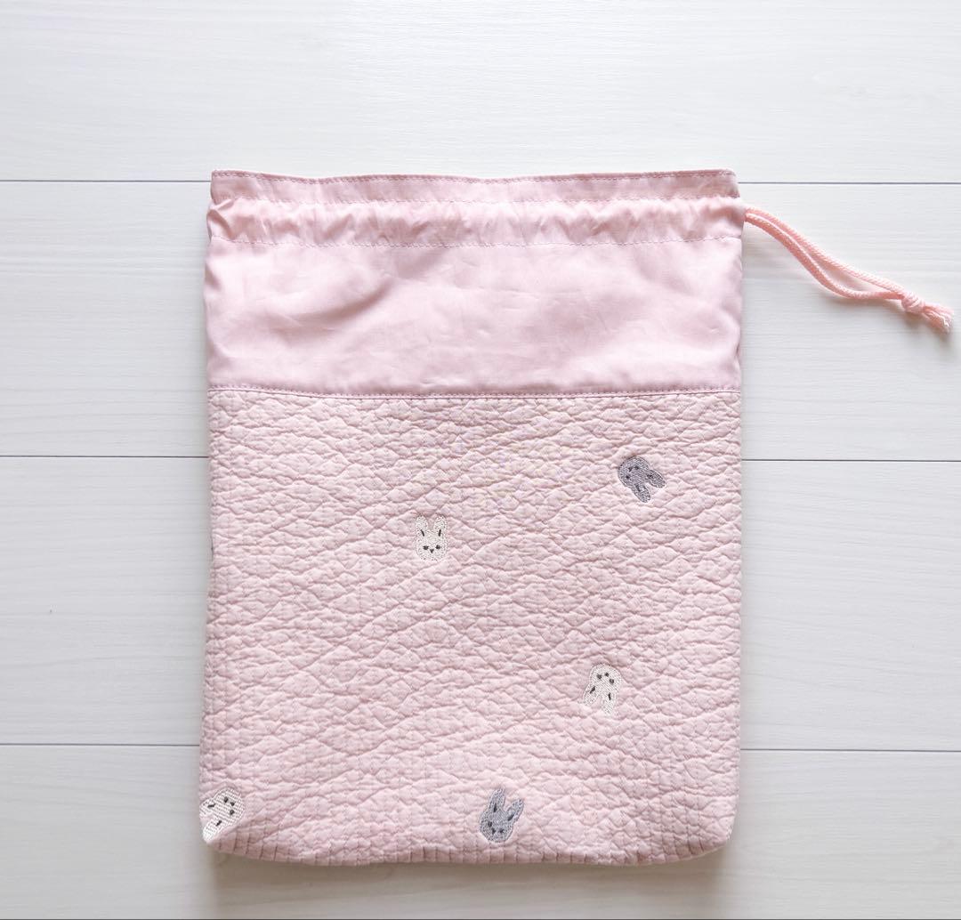 入園入学 うさぎ お着替え袋 上履き入れ