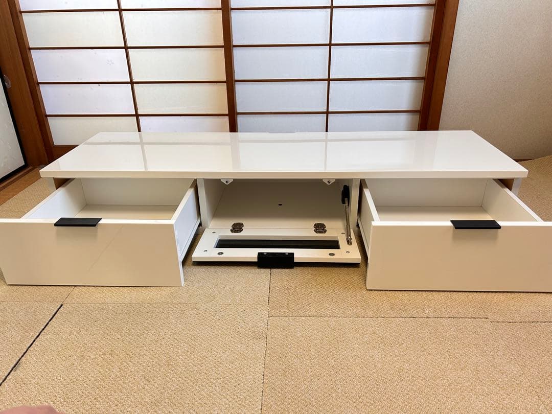 ホワイト テレビ台 引き出し付き 140cm