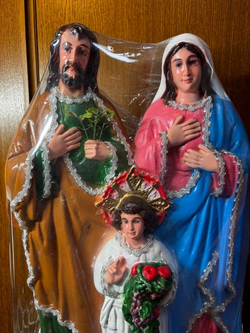 HOLY FAMILY 聖家族 ライト点灯 47cm チカーノ メキシコ 宗教像