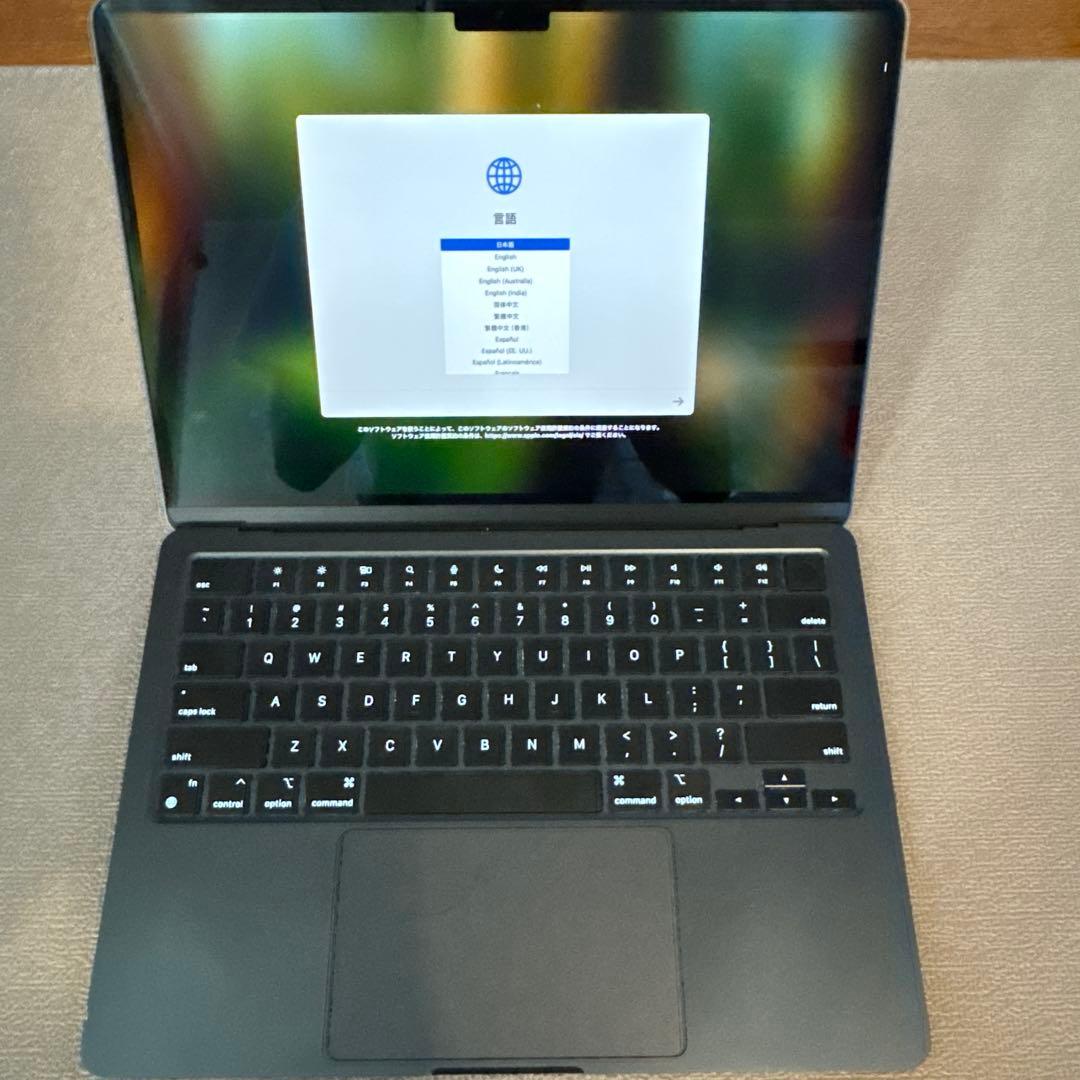Apple M2 MacBook AirミッドナイトUS配列