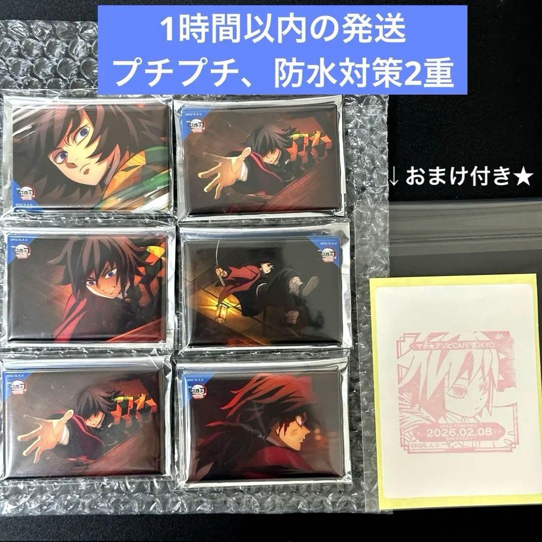 鬼滅の刃 冨岡 義勇 全方位 コレクション 缶バッジ 6点セット