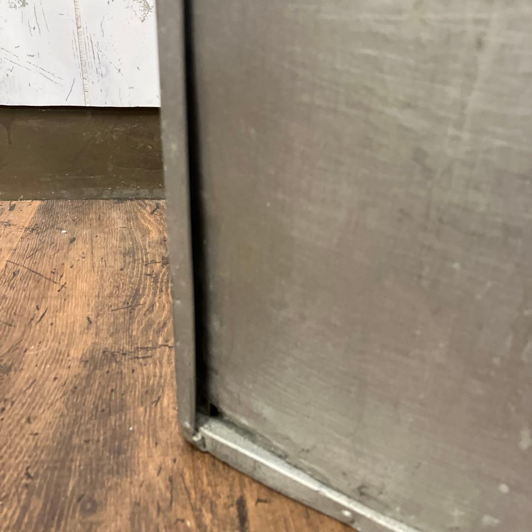 A-3 昭和レトロ アルミ製 出前箱 おかもち 3段式 取手木製 キャンプ