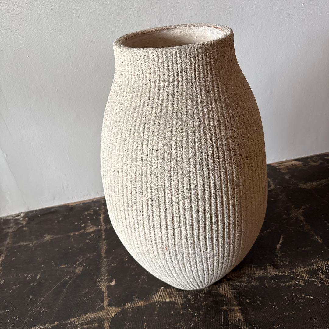 【大型】陶器の壺 インテリアオブジェ 飾り壺 花器