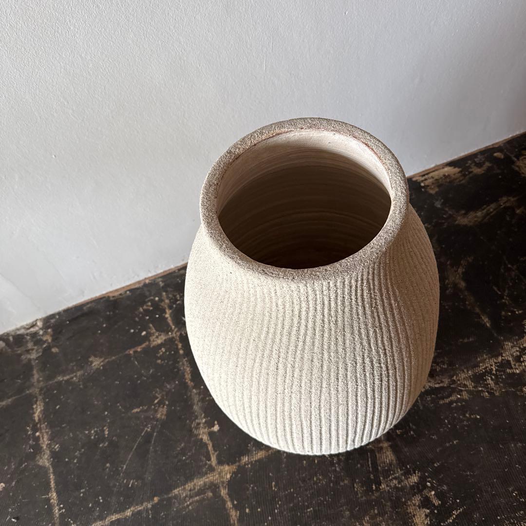 【大型】陶器の壺 インテリアオブジェ 飾り壺 花器