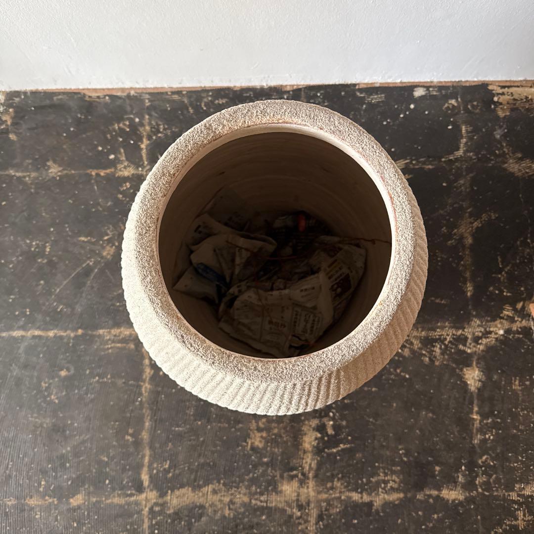 【大型】陶器の壺 インテリアオブジェ 飾り壺 花器