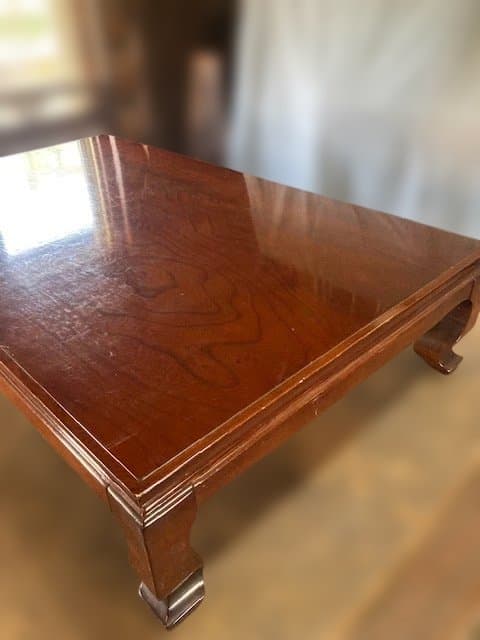 大型座敷テーブル　木製座卓　天板良好中古品