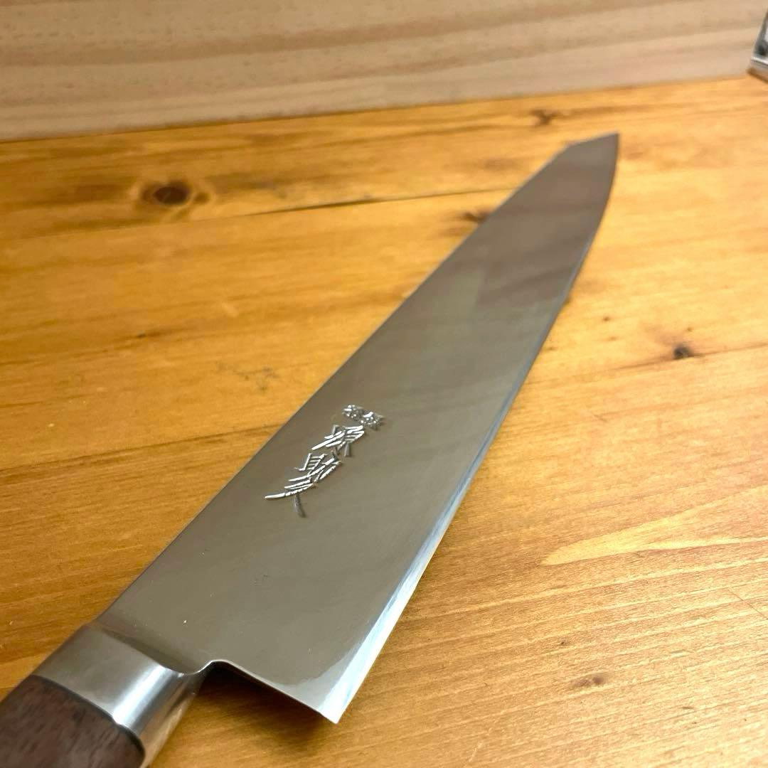 切付型牛刀 鋼 9寸 27cm 源助久 研ぎ済み 牛刀 切付 包丁 炭素鋼