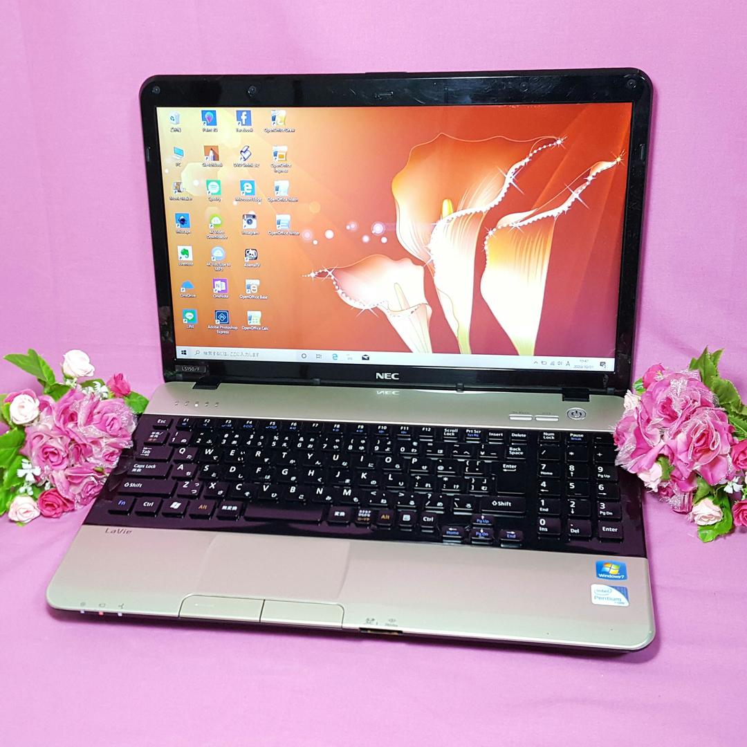 Windows10搭載✨ゴールドLaVie✨大容量320G✨4Gメモリ✨テンキ✨