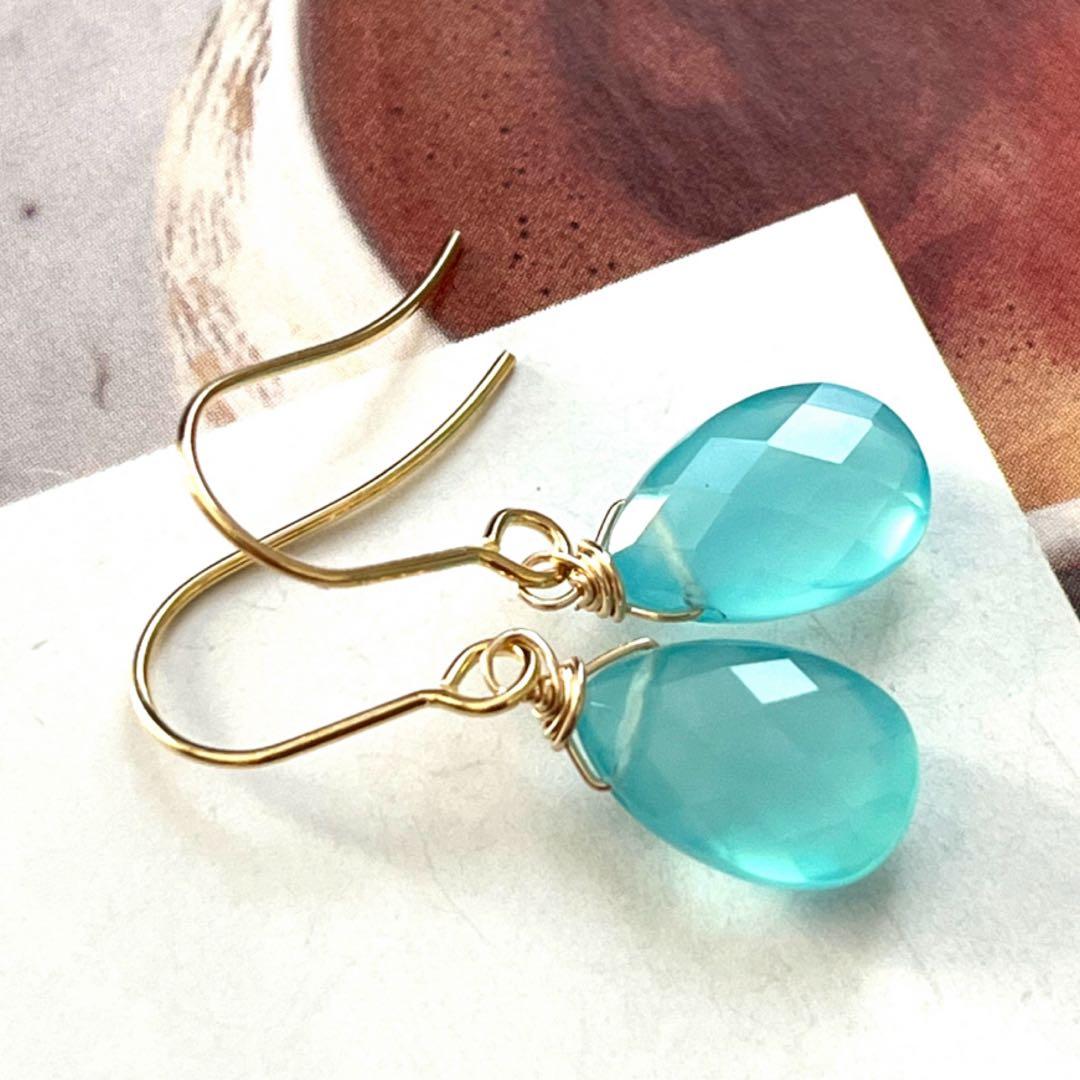 海子☺︎ 1点作品☆ 変形ストロベリークォーツピアス　イヤリングに変更可能☺︎