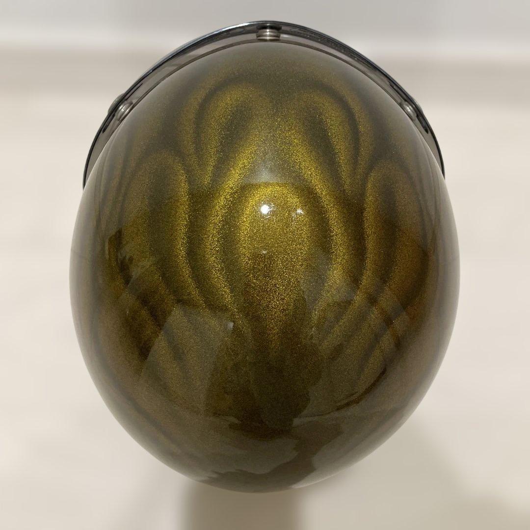 ゴールドメタリック ジェットヘルメット
