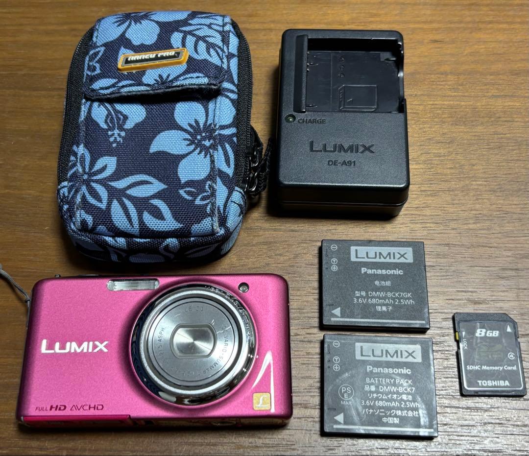 バッテリー2個★パナソニック★デジタルカメラ★ルミックスFX77★ピンク