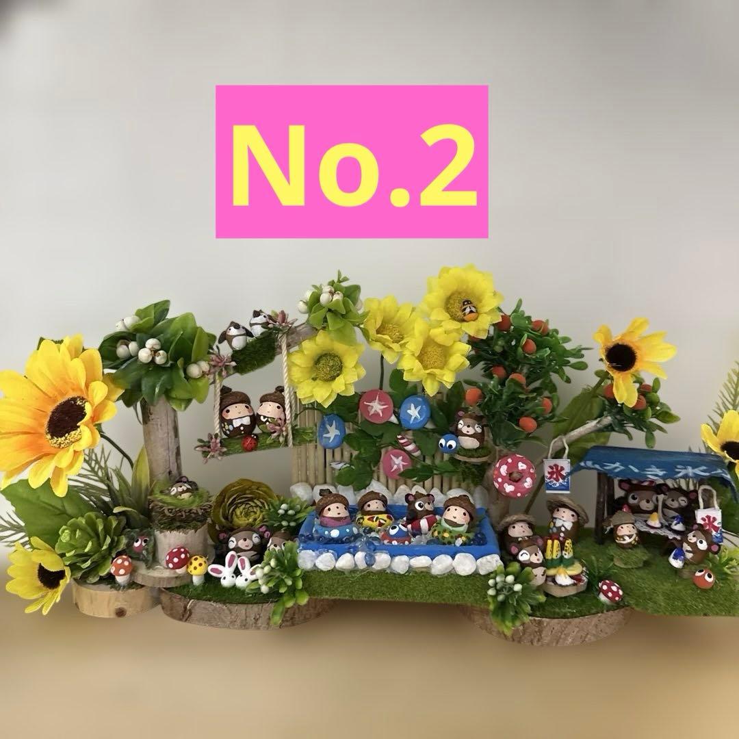 どんぐりアート♡summerおまかせオブジェ2点♡
