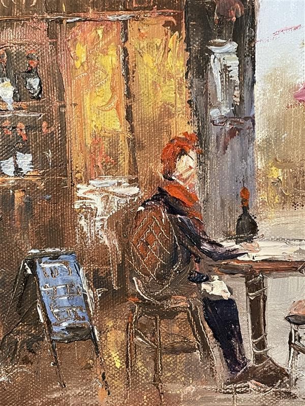 W*W様 「真作」進藤始『パリの街角』風景画　油彩画　額装　サイン有り　F6号