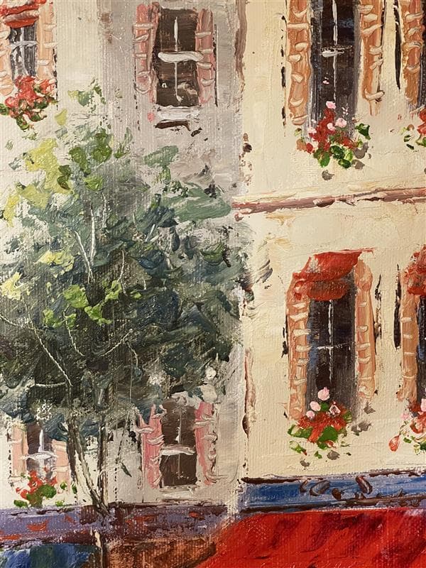 W*W様 「真作」進藤始『パリの街角』風景画　油彩画　額装　サイン有り　F6号