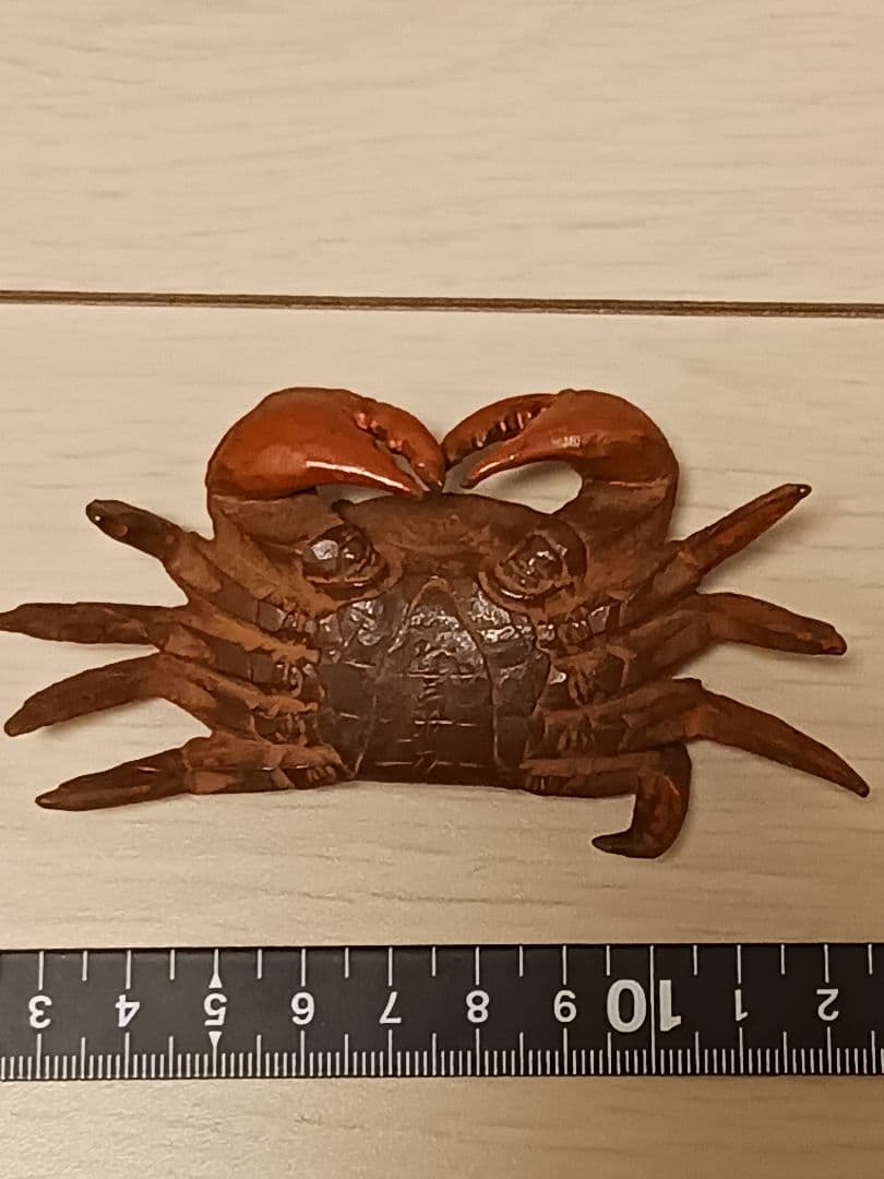 宮本理三郎 作 ブロンズ蟹置物 横行千里 カニ 共箱付 師：佐藤玄々