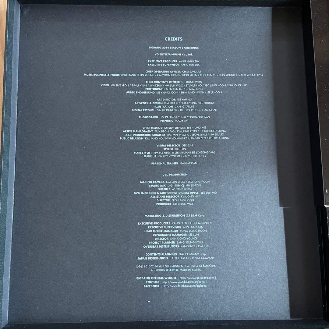 BIGBANG 2014 SEASON'S GREETINGS カレンダー
