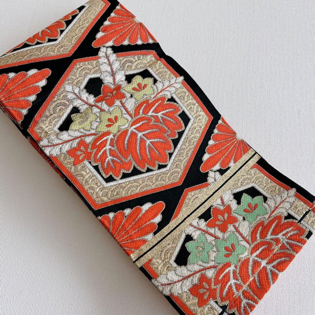 フルセット 七五三 7歳女の子 長着＆長襦袢＆帯＆小物　赤地　のし柄　毬　扇子