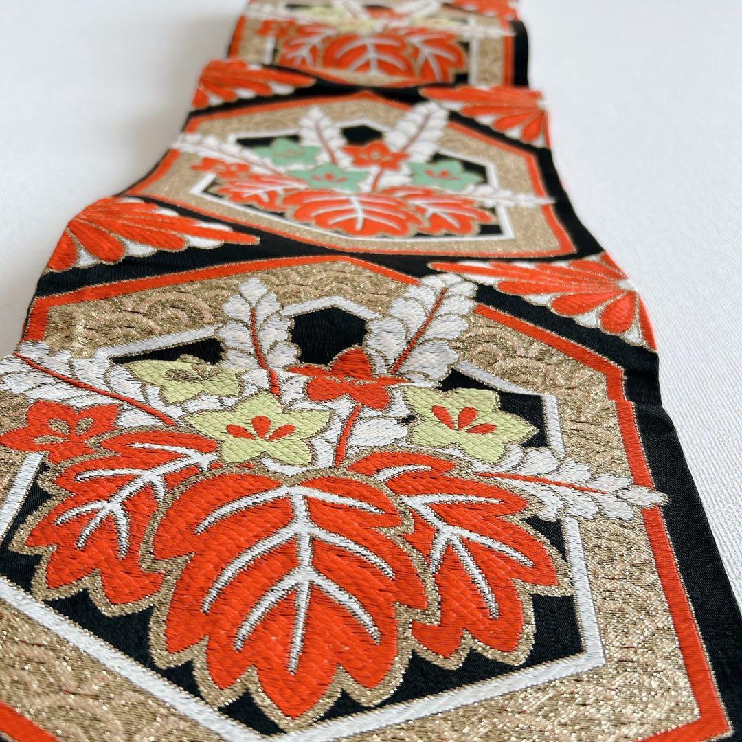 フルセット 七五三 7歳女の子 長着＆長襦袢＆帯＆小物　赤地　のし柄　毬　扇子