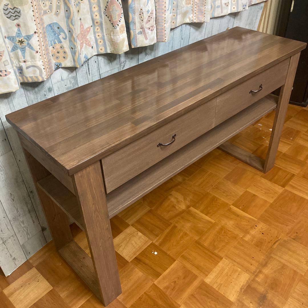 カウンターテーブル TV台 幅130cm パイン集成材