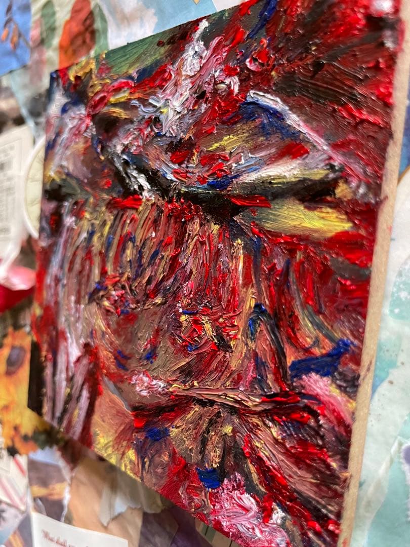 【534】 東方Project 油彩画 油絵 フランドール 絵 直筆原画 一点物