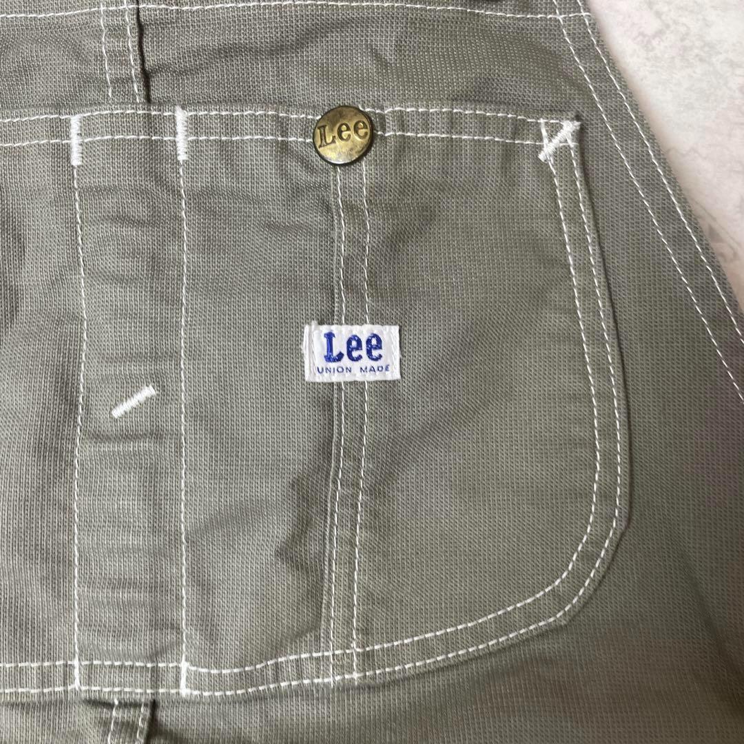 【タグ付き】 LEE オーバーオールエプロン カーキストレッチダック