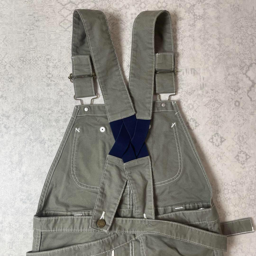 【タグ付き】 LEE オーバーオールエプロン カーキストレッチダック