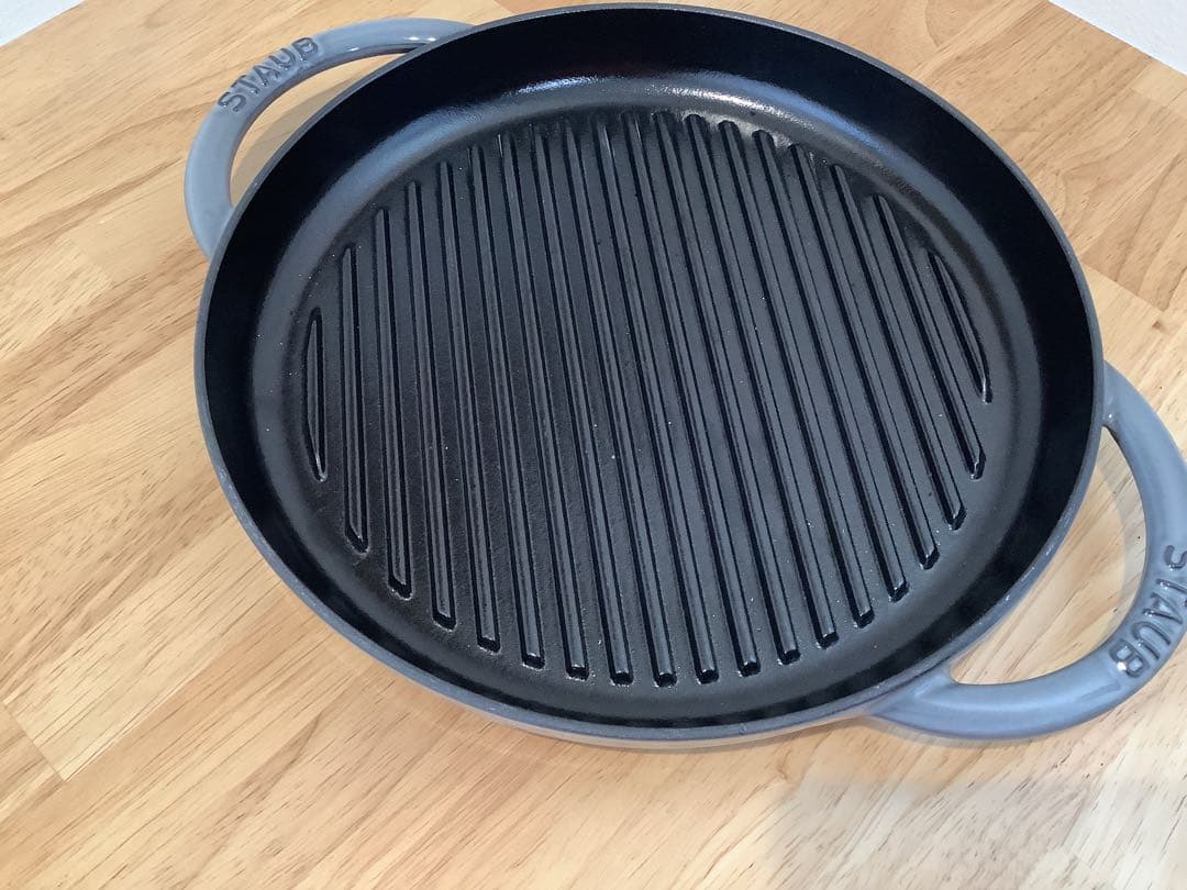 【一回使用】ストウブ　グリルパン　26cm グレー
