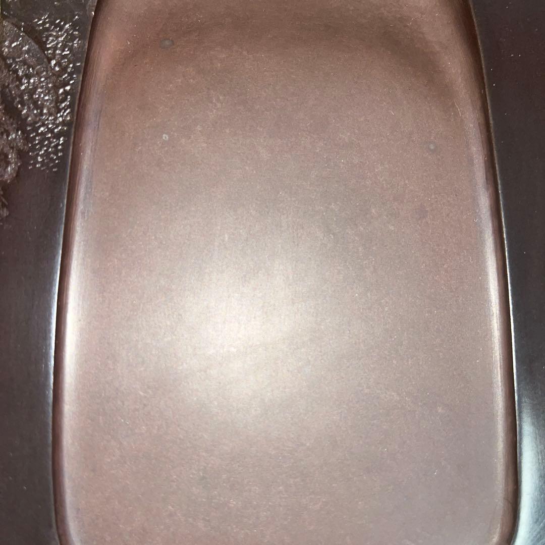 ⭕️赤間硯　新品美品　名工　玉峯　日枝敏夫　梅花彫刻入り　姿が美しい　女性好み作品