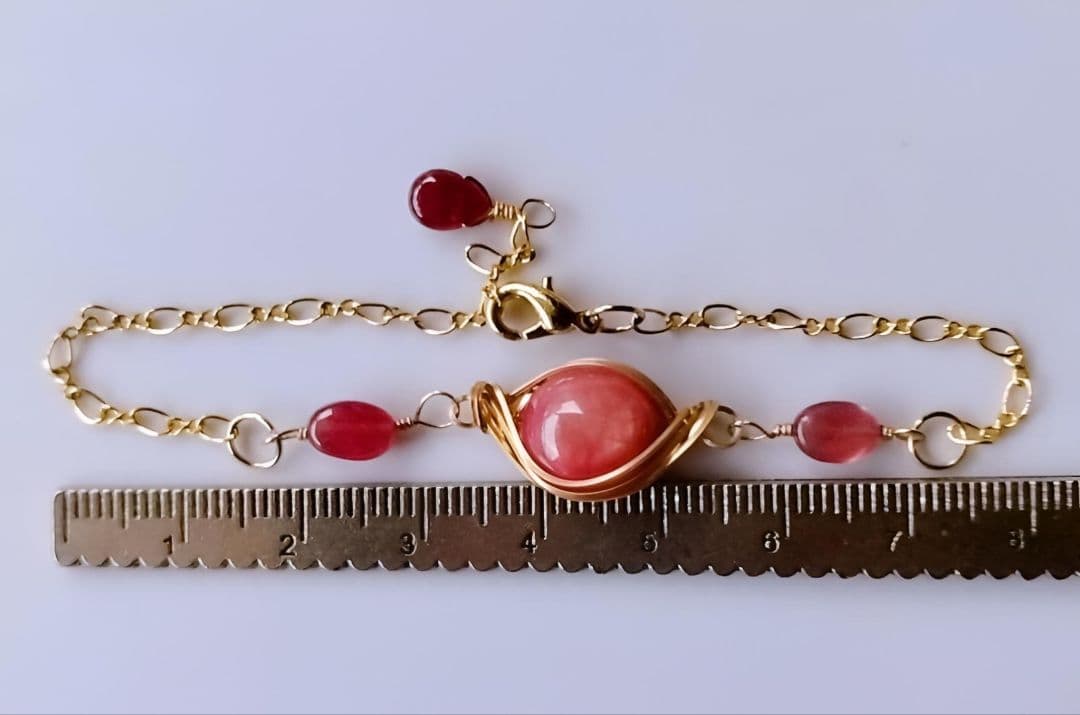 Kgf14 希少 宝石ルース スター ルビー・ルビー ブレスレット