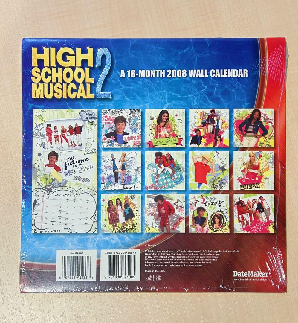【新品未開封】ハイスクールミュージカル　海外製　2008カレンダー　レア