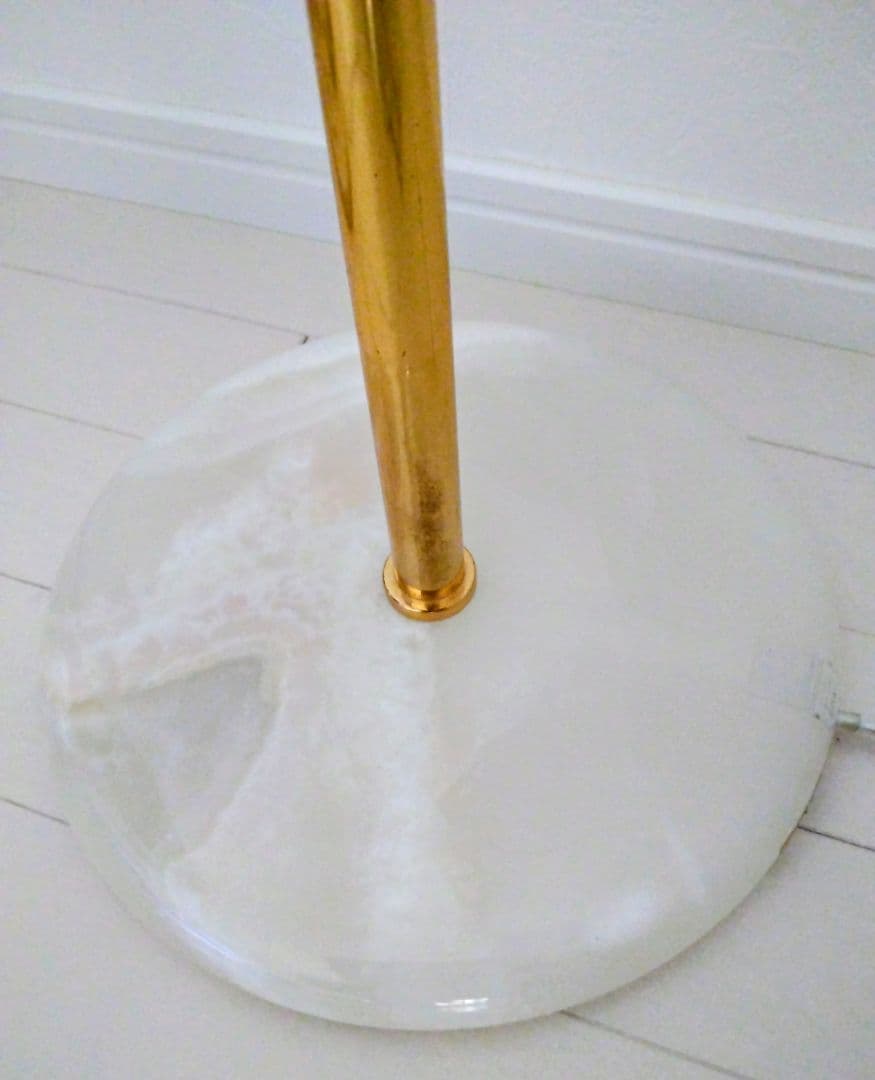 フロアスタンド フロアライト 白ガラス 大理石 ゴールド アンティーク レトロ