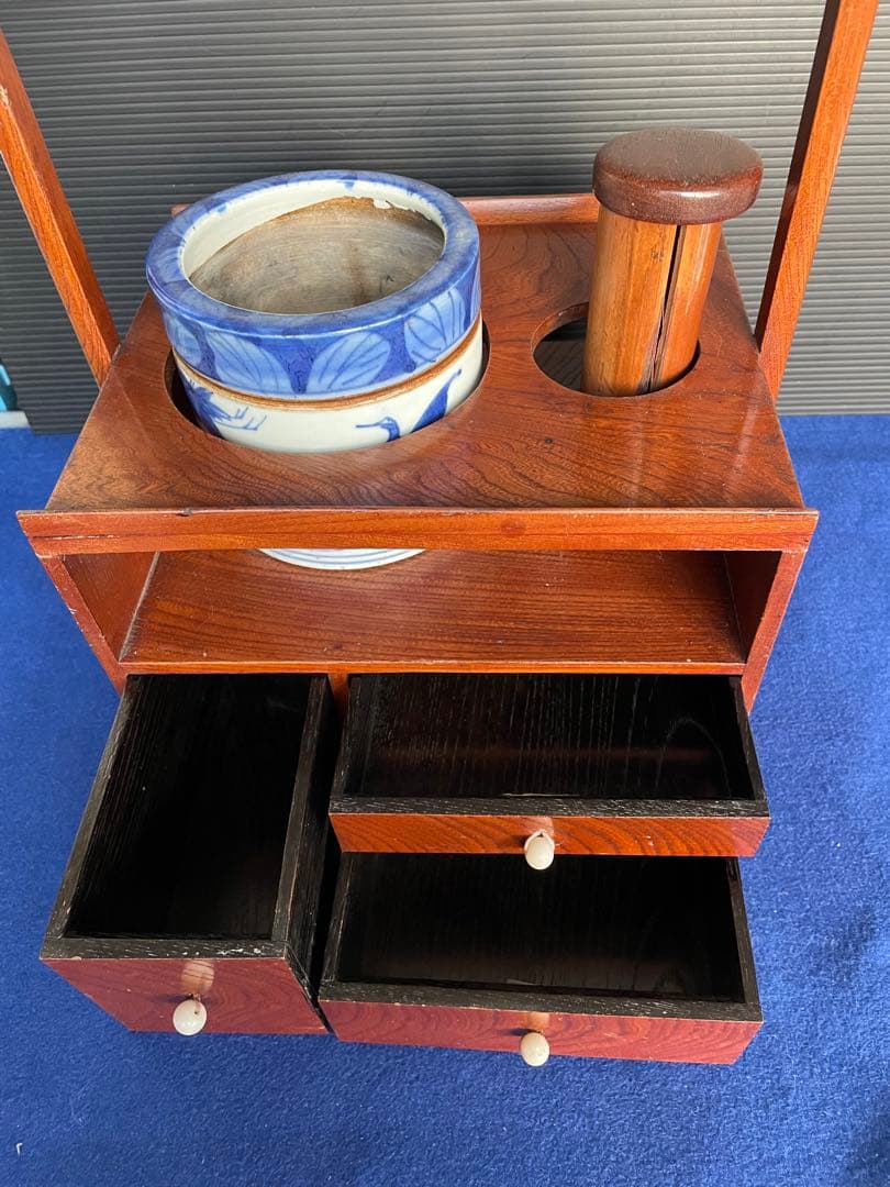煙草盆　染付灰いれ