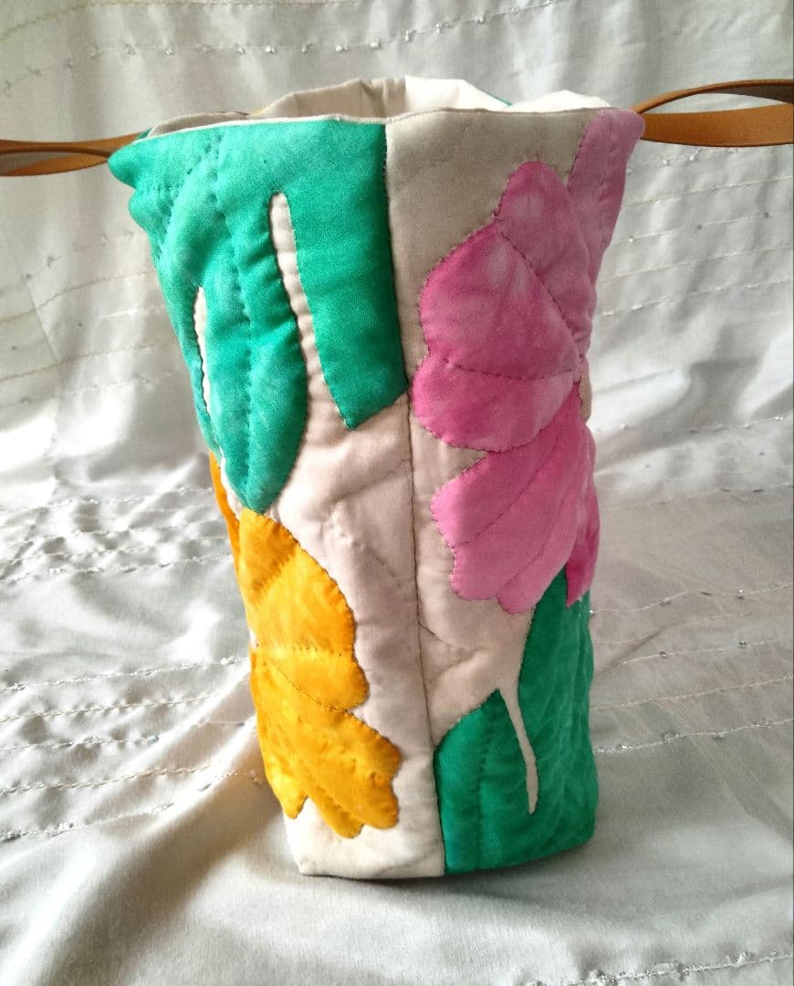 ☆280.ハワイアンキルト・バッグ・ハイビスカス＆モンステラ