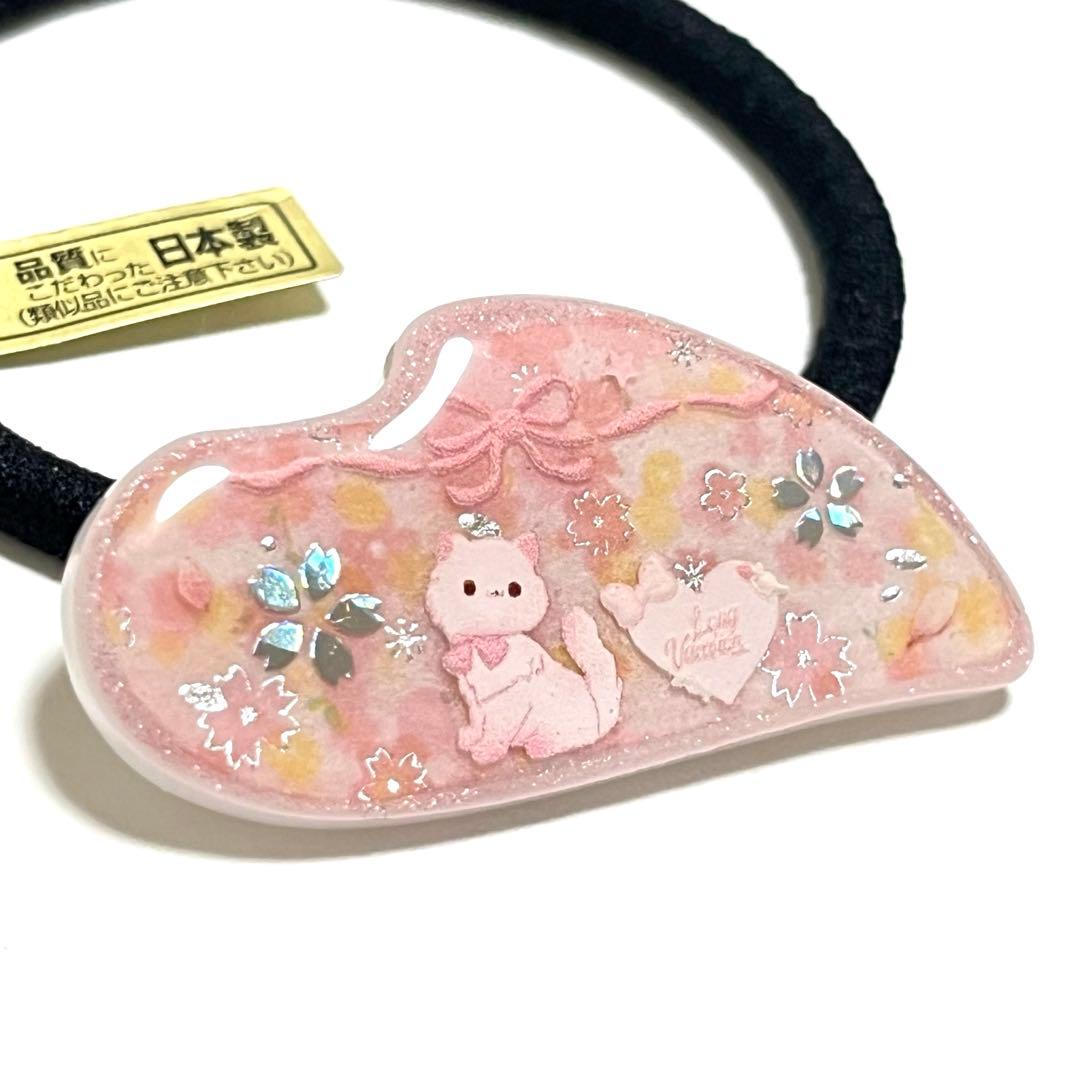 chie様お取り置きですＮｏ．280 猫 レジン ハート キーホルダー マーカー