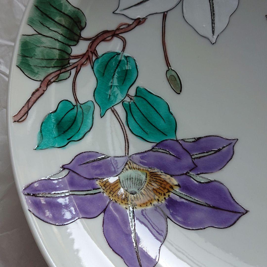 九谷焼 鉄仙花 盛鉢 穂光氏作　共箱入