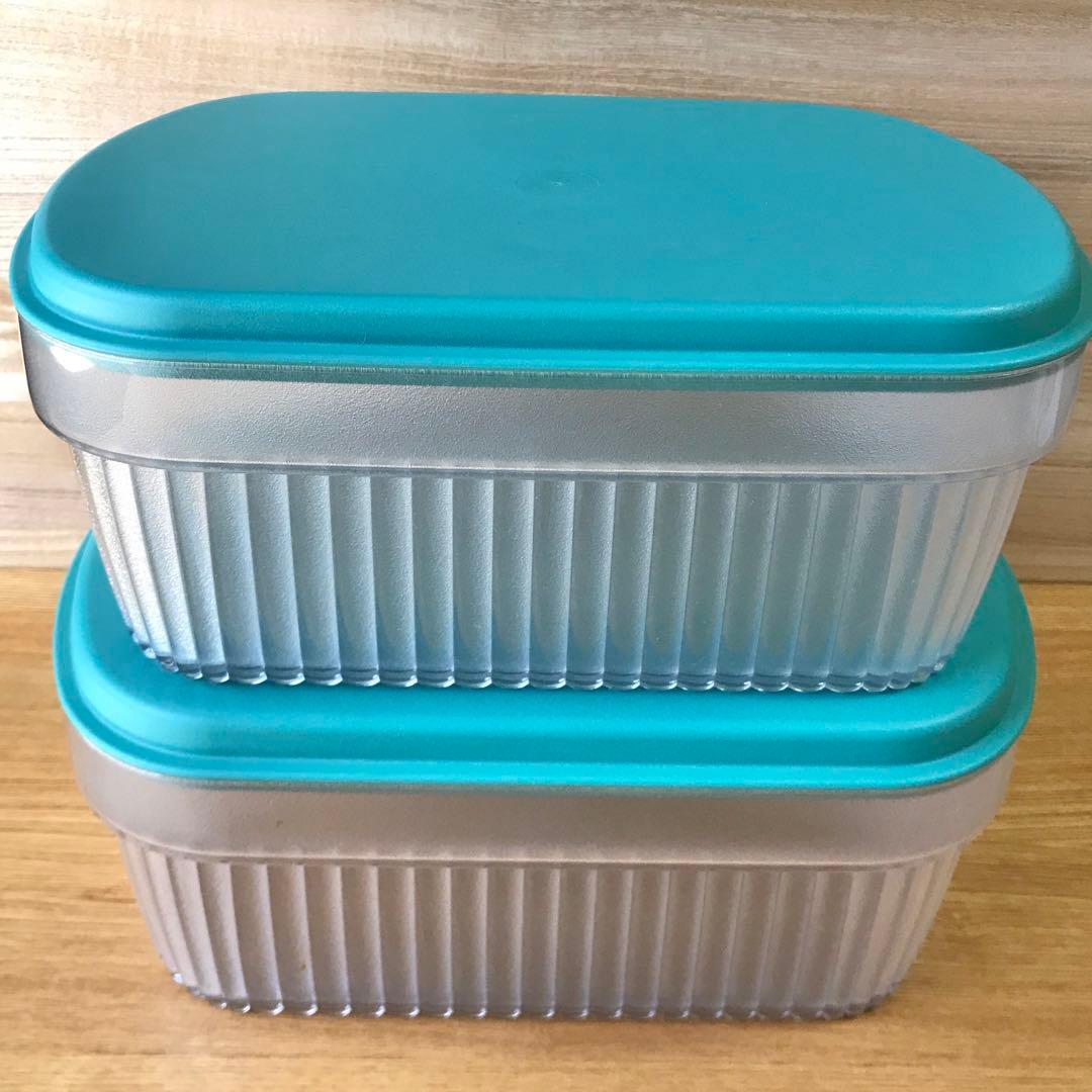 Tupperware タッパーウエア カバー付　クリアバスケット 2点セット