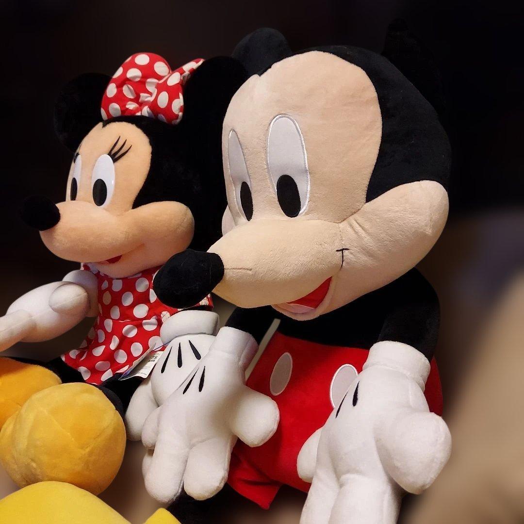 Disney 特大 ぬいぐるみ ミッキー ミニー 　セット　20年前 希少　レア