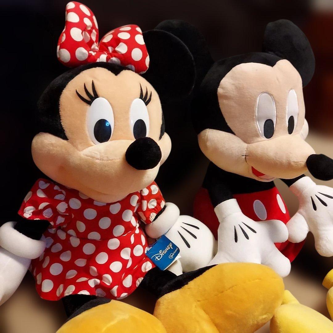 Disney 特大 ぬいぐるみ ミッキー ミニー 　セット　20年前 希少　レア