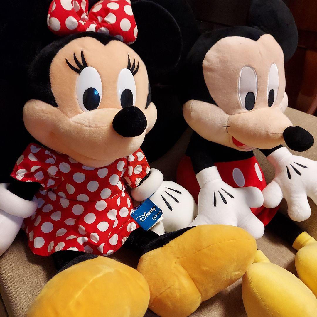 Disney 特大 ぬいぐるみ ミッキー ミニー 　セット　20年前 希少　レア