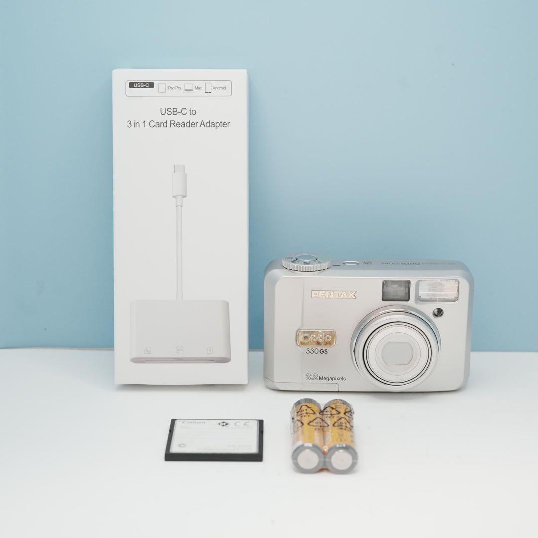 PENTAX Optio 330GS デジカメ スマホ転送OK 美品 a5186
