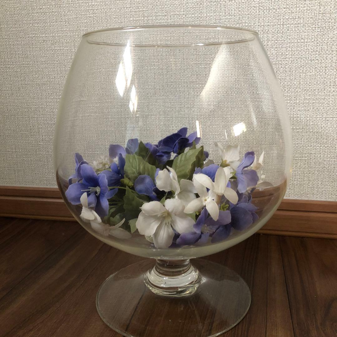 お値下げ　ガラス　花器　花瓶　水中花　テラリウム　金魚鉢　ガラスの器　オブジェ