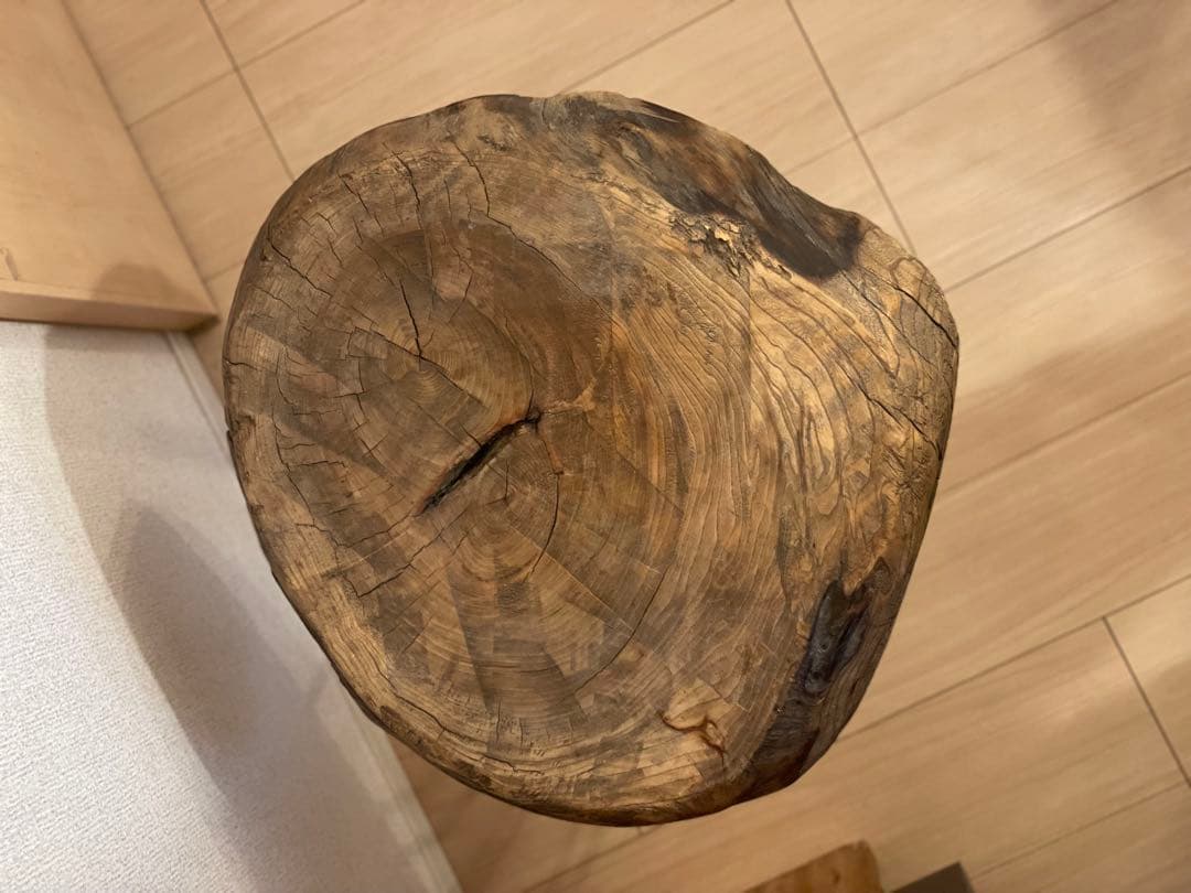 木製丸型テーブル 金属脚　※3/7,8限定1,000円off