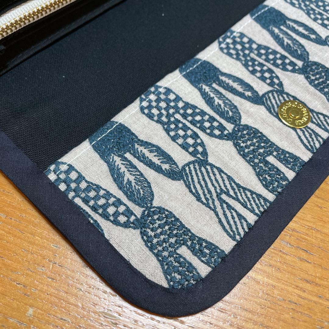長財布　やりくり財布　ハンドメイド　ミナペルホネン
